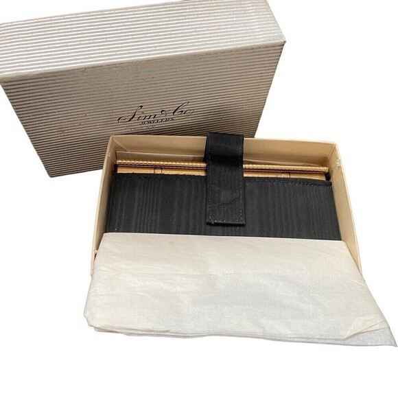 Vintage Volupte Swinglok Compact W/ Black Evening Bag Case with Handle Unused - Picture 2 of 6